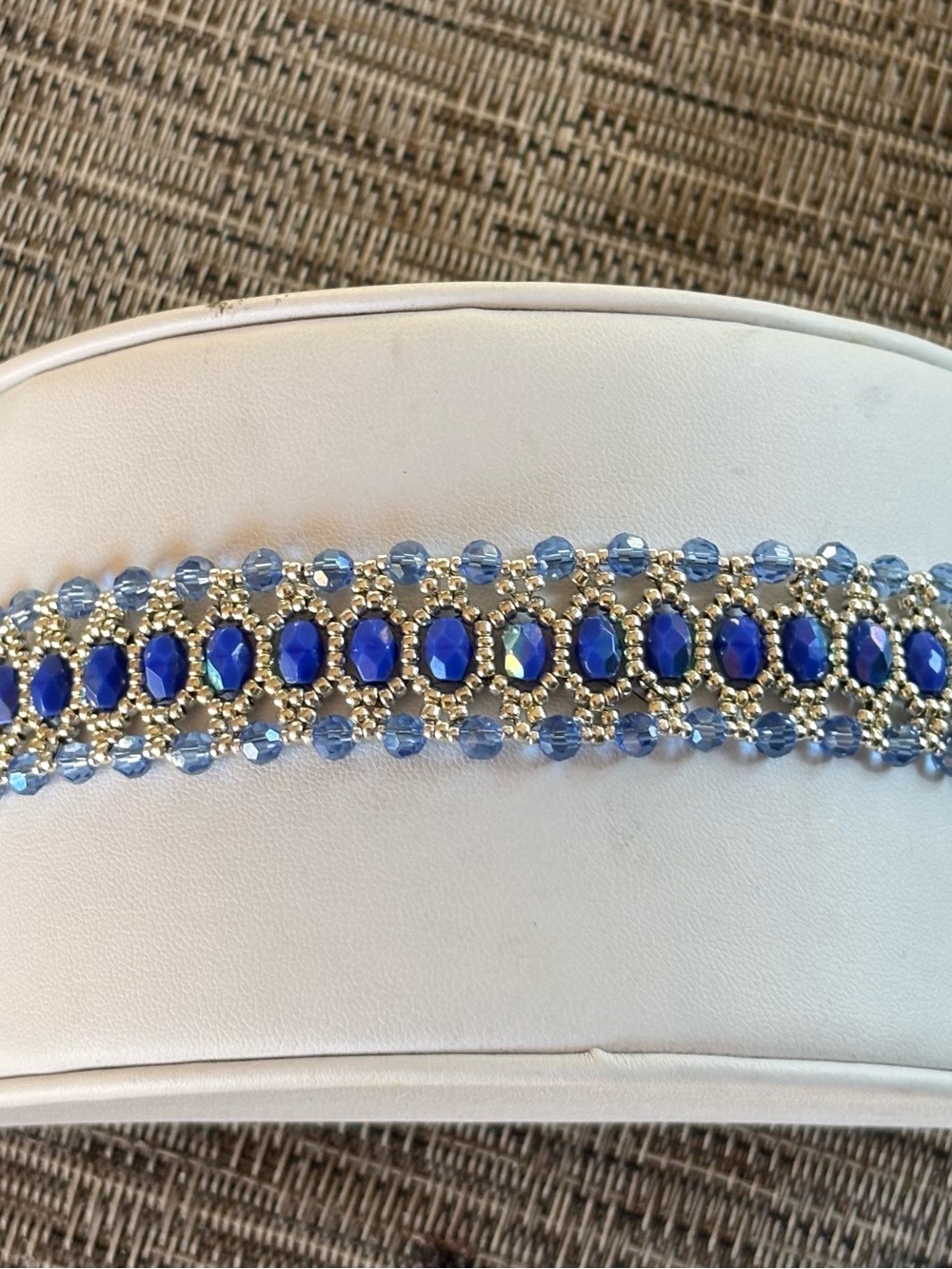 Blue handmade Beaded Bracelet - - Picture 2 of 5